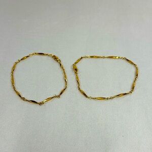 EUC Gold Plated Link Bracelet (lot of 2)